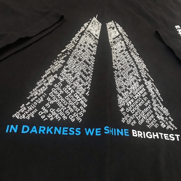 911 Memorial Tee Shirt, In Darkness We Shine, XL - Picture 2 of 5